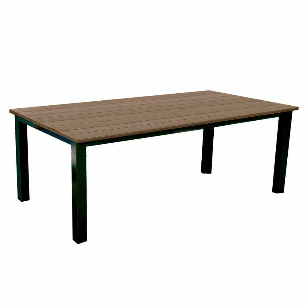 Hixon Slat Dining Table With 4 Legs – Polytuf Top